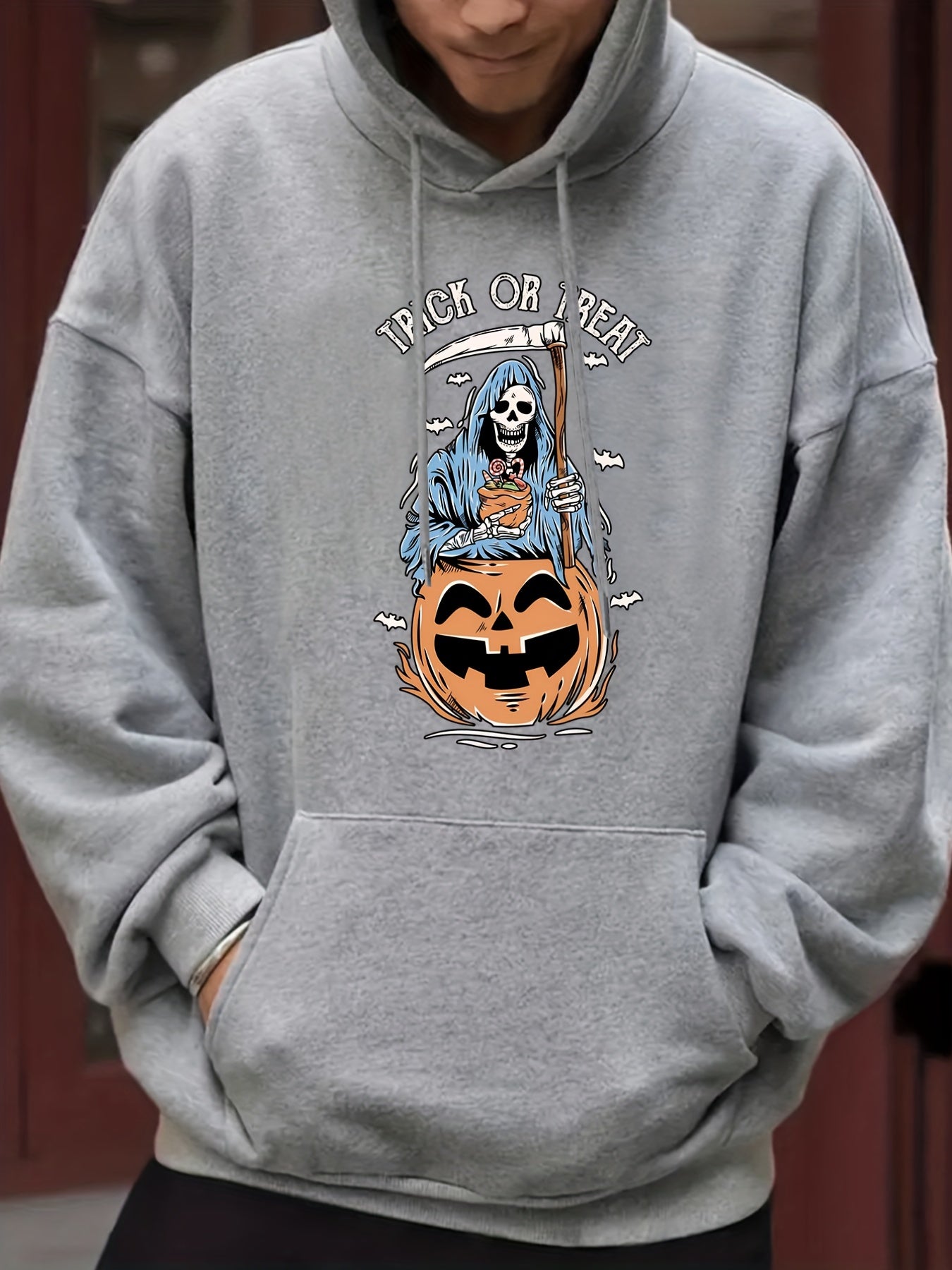 Men's Skeleton Graphic Hoodie Casual Sweatshirt