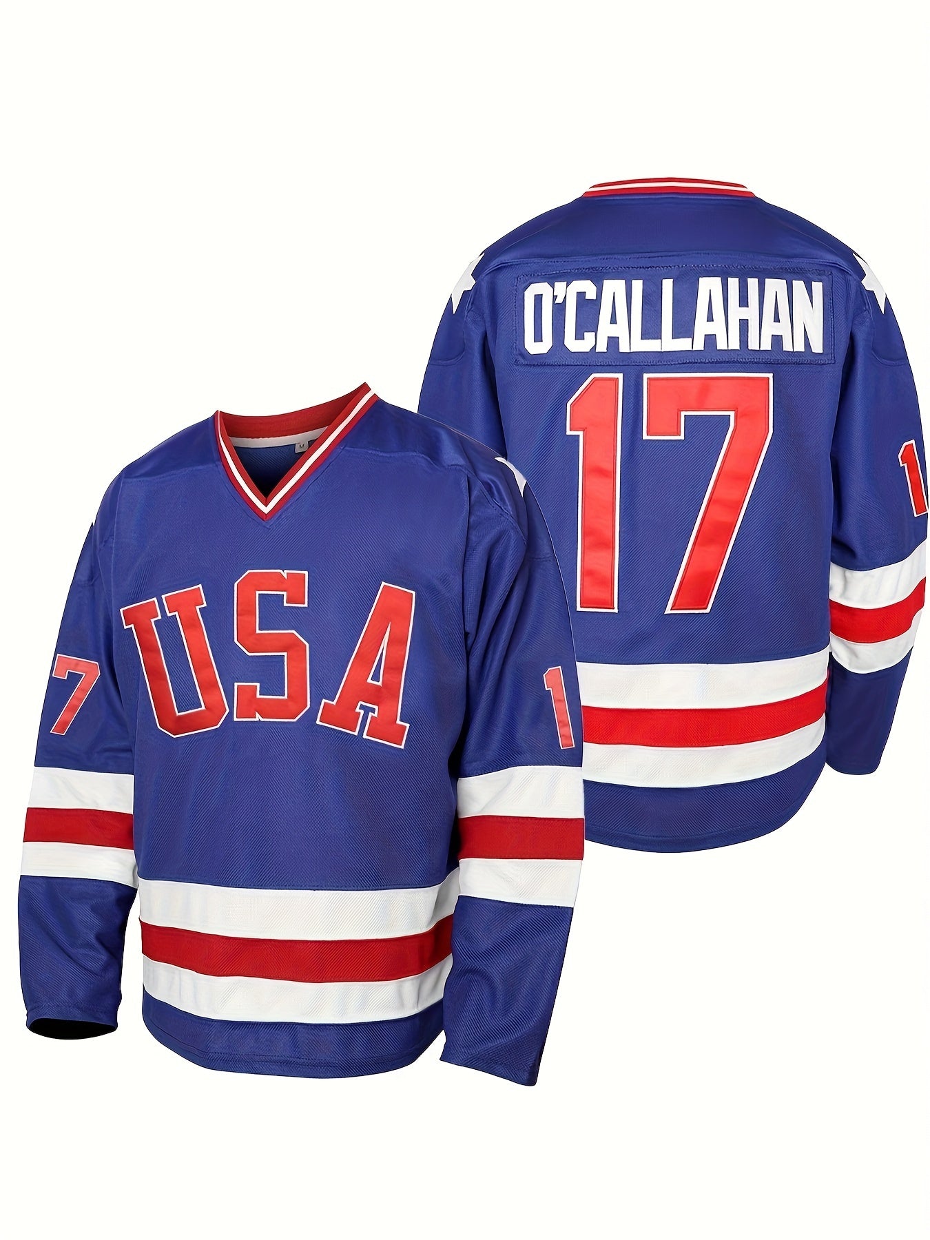Men's Ice Hockey Jersey 17 Classic Vintage Embroidery Ice Hockey Suit