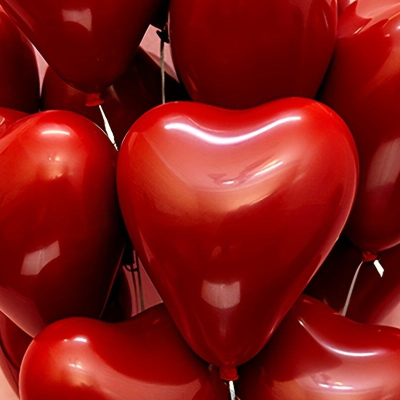 10pcs Red Love Heart Wedding Balloons Valentines Wedding Engagement Decor