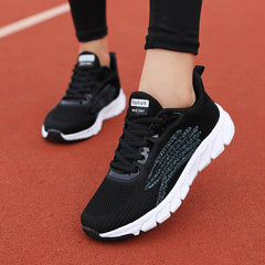 Women's Lightweight Mesh Sneakers Low Top Lace Up Comfy Cozy Round Toe Casual