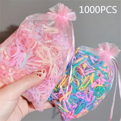 1000pcs Disposable Hair Tie Hair Bands Ponytail Holders for Baby