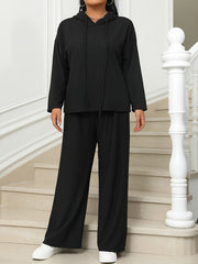Ribbed Long Sleeve Hoodie & Pants Set