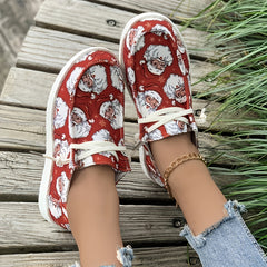 Women's Santa Claus Skateboard Shoes