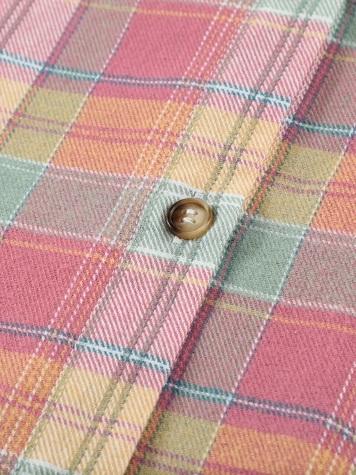 Colorblock Plaid Print Hooded Shacket