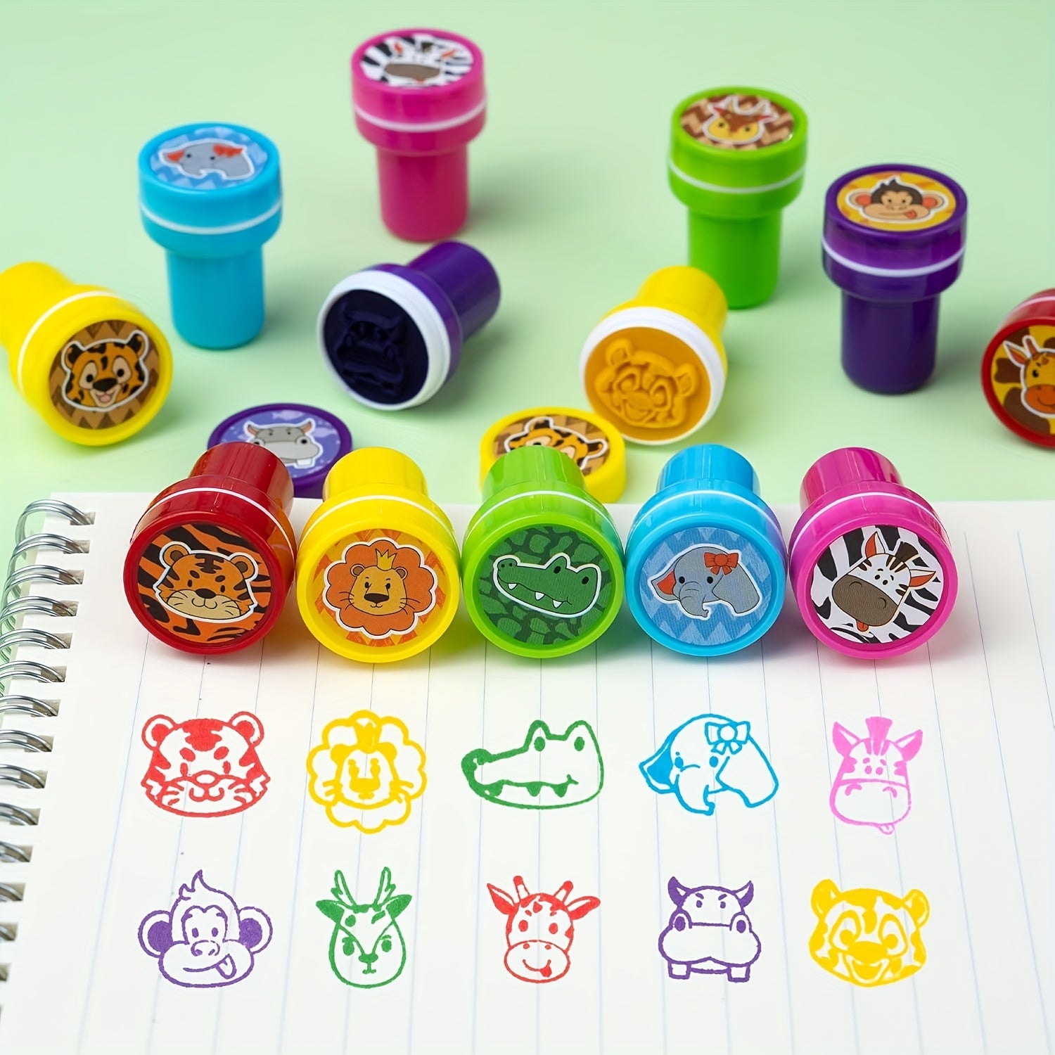 Jungle Adventure Wild Animal Stamps Birthday Party Favors