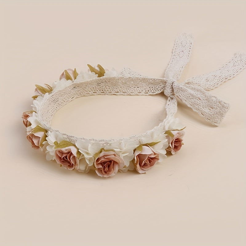 Floral Lacy Baby Headbands Hairbands Elastics Hair Accessories For Baby Girls