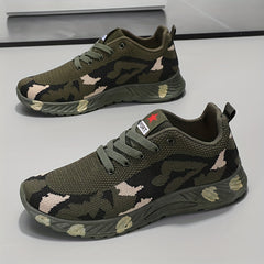 Men's Camouflage Knitted Lightweight Sneakers For Running