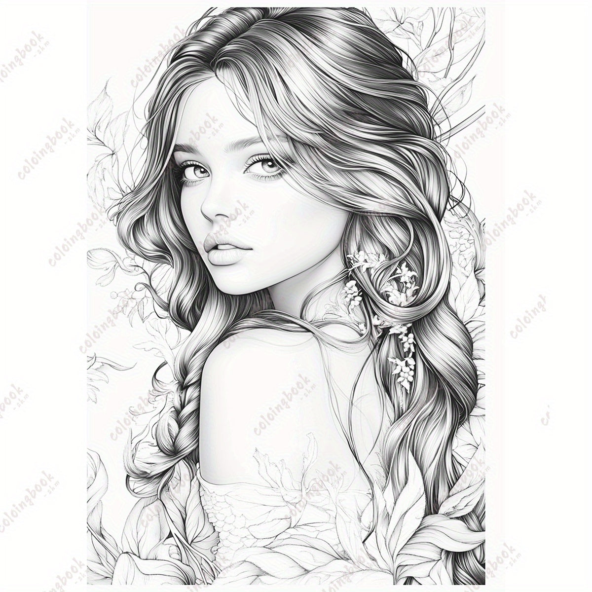 HQY Sunshine Woman Painting Coloring Book for Adults