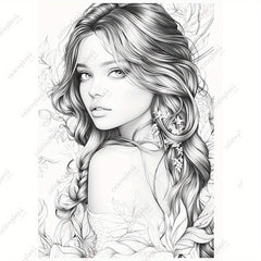 HQY Sunshine Woman Painting Coloring Book for Adults