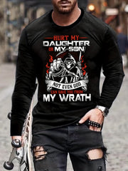Skeleton Print Men's Long Sleeve T-shirt for Autumn