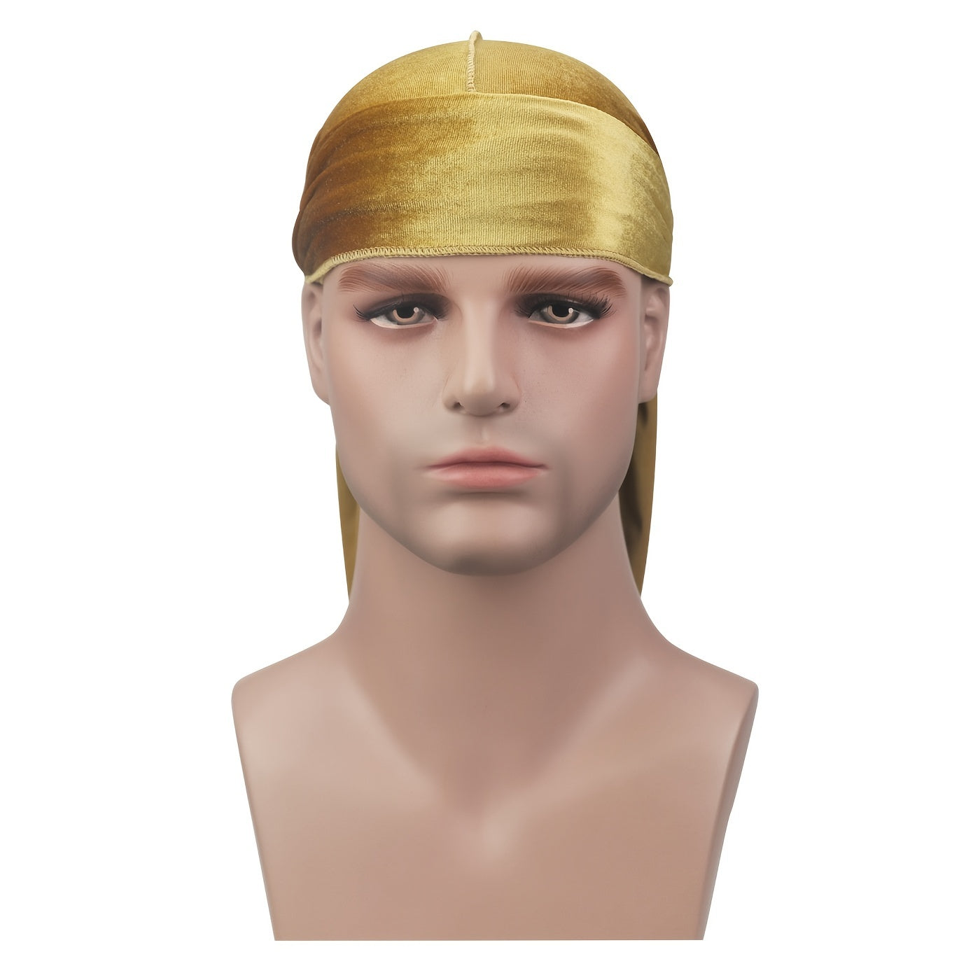 High Velvet Pirate Hat with Long Tail Turban for Men