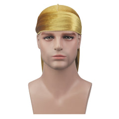 High Velvet Pirate Hat with Long Tail Turban for Men