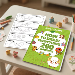 Step-by-Step Drawing Book for Kids, 200 Art Lessons with Sharks, Rabbits, Sheep