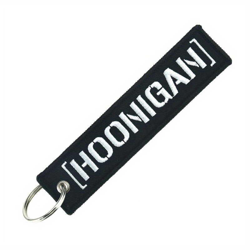Racing Car Key Chain Embroidered Motorcycle Car Key Tag Gift Pendant
