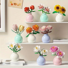 Eternal Flower Building Block Display Cover Home Desktop Ornament Toy