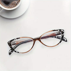 Cat Eye Reading Glasses Women Light Blocking Readers Spring Hinge Anti Glare UV