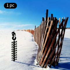 Snowman Metal Snow Gauge Large Iron Snow Measuring Ruler Sturdy Snow Depth