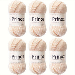 6pcs Milk Yarn Ball 49g 129.84m Acrylic Hand Woven DIY Cotton Yarn