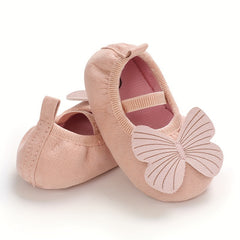 Bowknot Slip On Low Top Shoes For Baby Girls Lightweight Comfortable