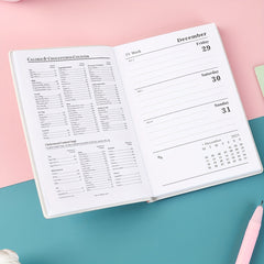 English Planner A7 Daily Schedule Notebook Mini Portable Journal