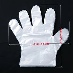 Plastic Clear Disposable Gloves For Cleaning Beauty Work