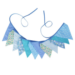 Vintage Floral Triangle Flag Fabric Banner Bunting Garlands for Wedding