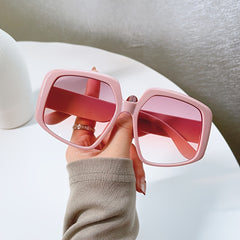 Dark Green Vintage Oversized Sunglasses Women Sun Protection