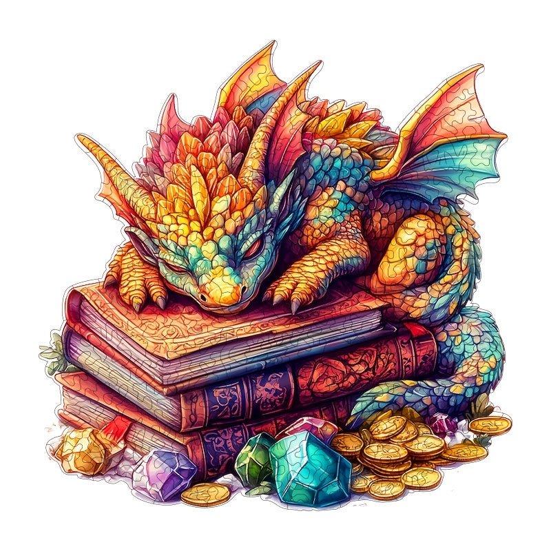 Dragon Wooden Puzzle Challenging Animal Shapes Stress Relief Brain Teaser