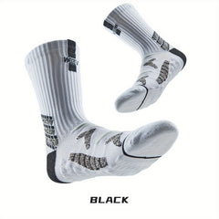 Outdoor Breathable Antiskid Mid calf Sport Socks for Running Training