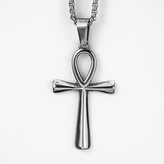 Ancient Egyptian Life Charm Pendant Cross Necklace