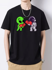 Creative Graphic Pattern Men's Cotton Active T-shirt