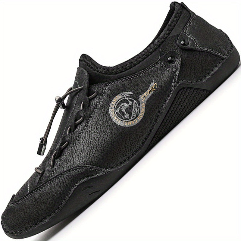 Men's Slip On Loafers with Adjustable Draw String Vintage Walking Shoes