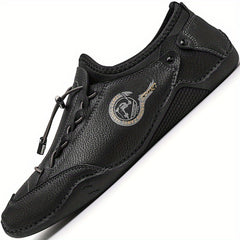 Men's Slip On Loafers with Adjustable Draw String Vintage Walking Shoes