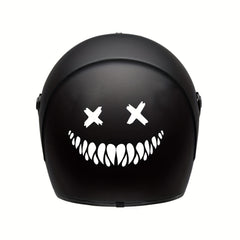 Skull Teeth Helmet Sticker Reflective Waterproof Halloween Stickers