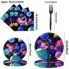 Astronaut Party Dinnerware Set for 16 Guests