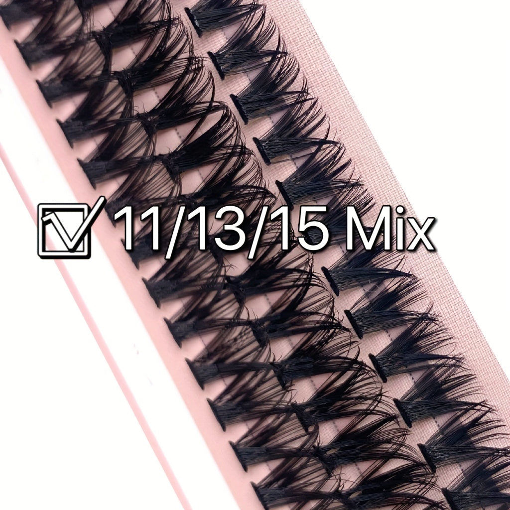60 Cluster Eyelashes 40D D Curling 10 16mm Mixed False Eyelashes
