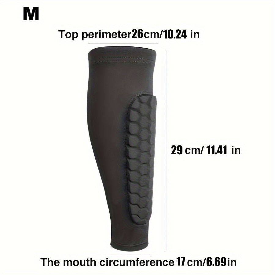 Lightweight Soccer Shin Guards with Honeycomb Compression Calf Sleeve