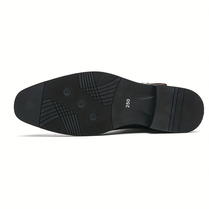 Men's Almond Toe Dress Sandals Buckle Loafers