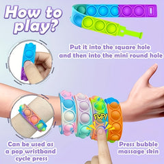 20pcs Pop Bubble Fidget Toy Bracelet Set