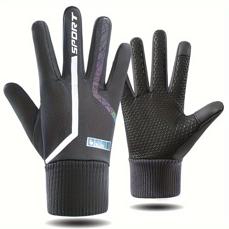 Winter Cycling Plus Velvet Waterproof Gloves Touch Screen