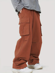 Men's Cargo Pants Straight Leg Loose Casual Outdoor Work Hiking