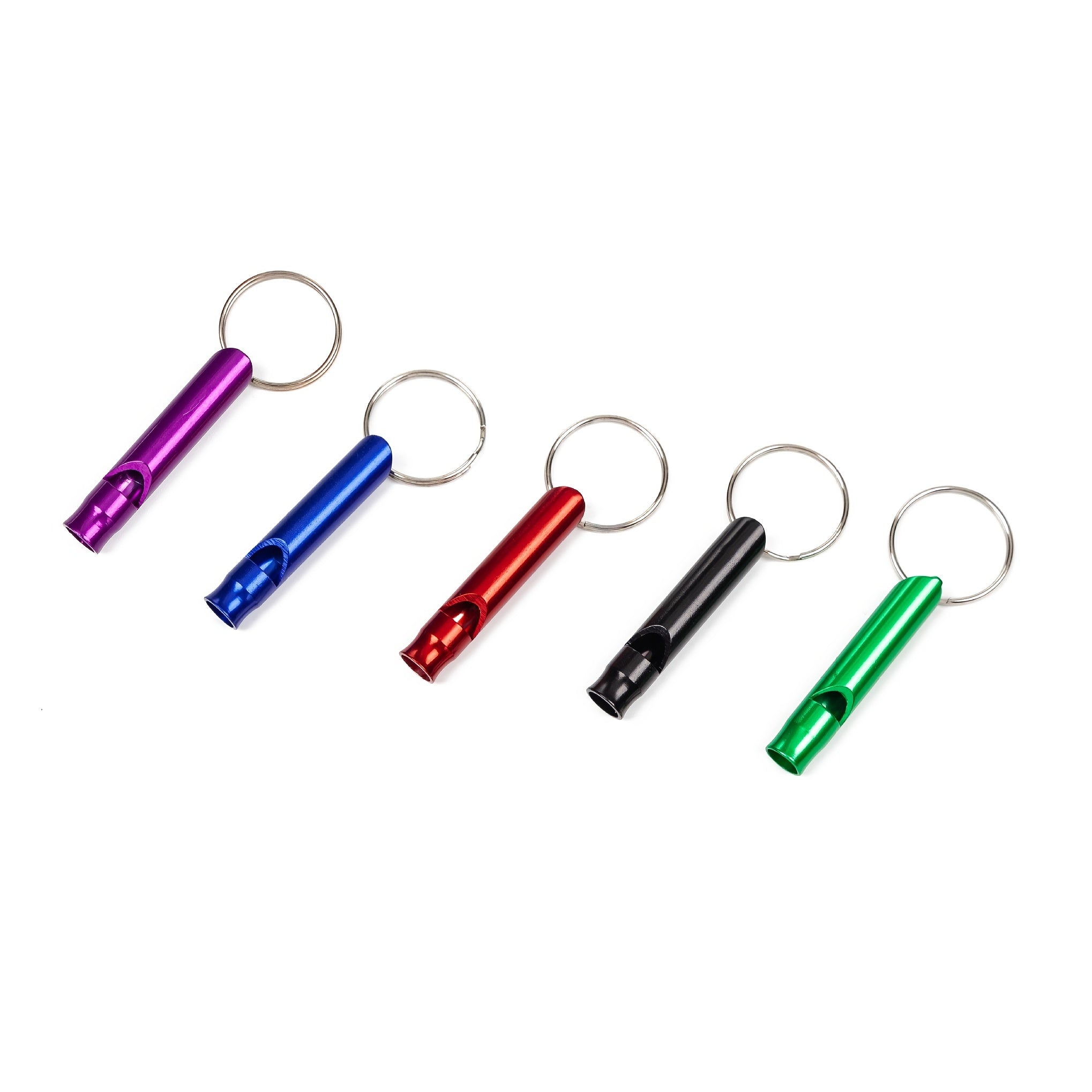 5pcs Aluminum Survival Whistle Keychain Outdoor Hiking Emergency