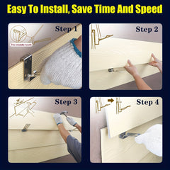 2pcs Wall Plate Measuring Tool Overlapping Mounting Kit