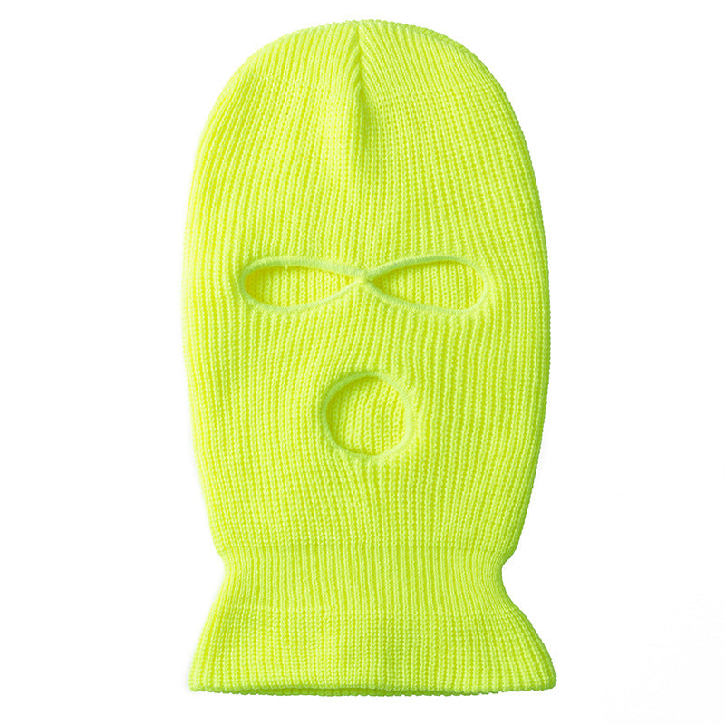 Funny 3-Hole Ski Mask Woolen Knitted Winter Hat