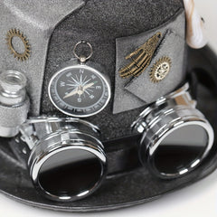 Steampunk Bottle Hat with Compass Goggle