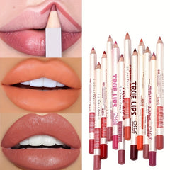 6pcs Waterproof Lip Liner Pencil Red Matte Finish Lipstick Pen
