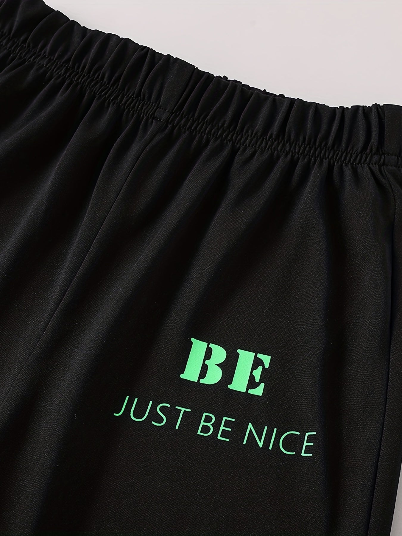 Toddler Boys Letter ENOUGH Graphic Jogger Pants