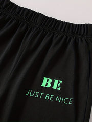 Toddler Boys Letter ENOUGH Graphic Jogger Pants