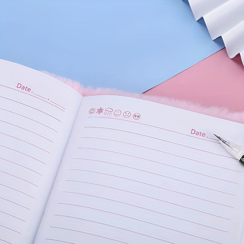 Cartoon Plush Notebook Girl Diary Student Gift
