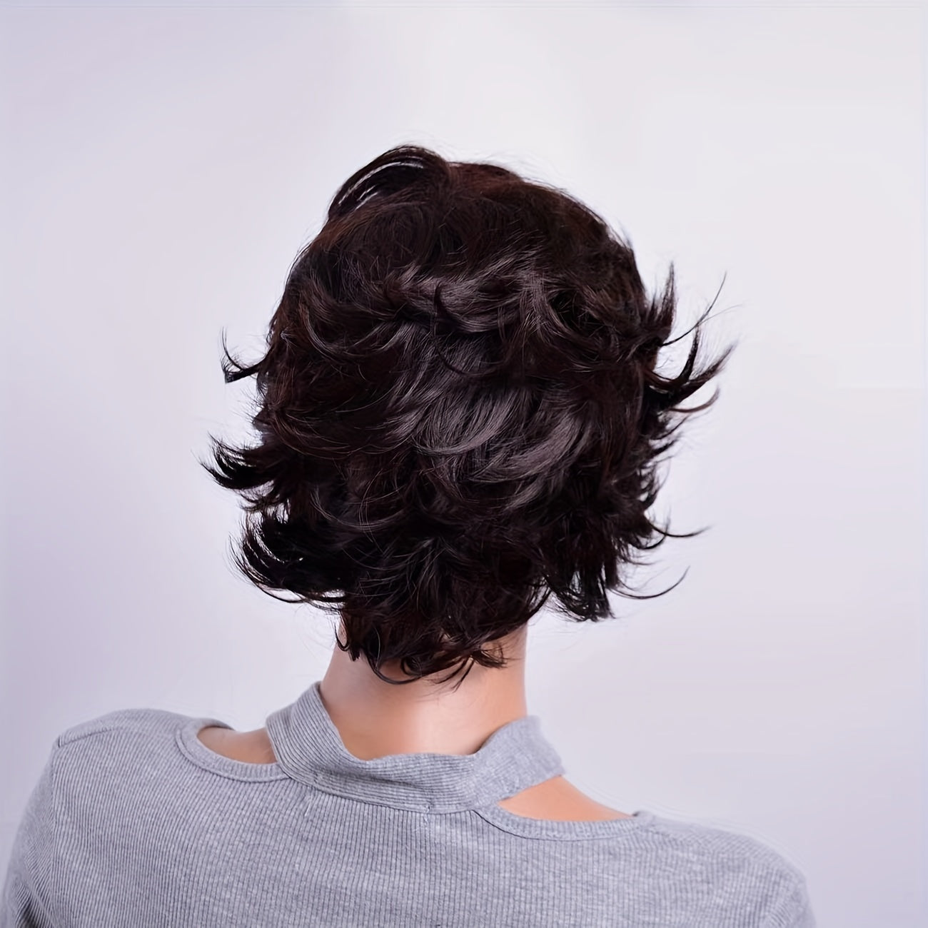 Short Curly Hair Unisex Synthetic Fiber